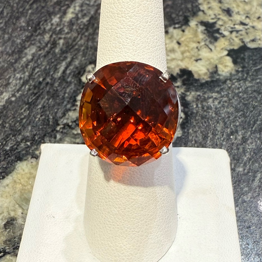 14K white gold Citrine ring